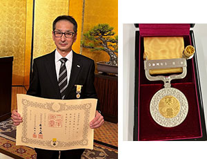 Koji Suzuki after receiving his medal of honor