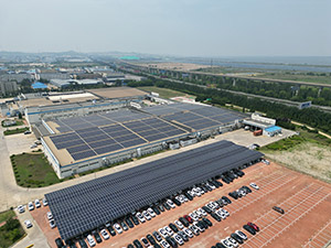 Solar power installations at the Alps facility in Dalian
